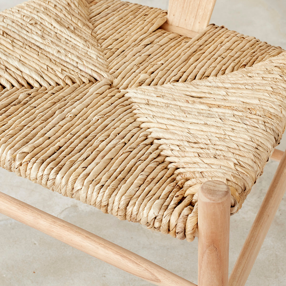 CAMILLE - Silla de mindi macizo y cuerda natural