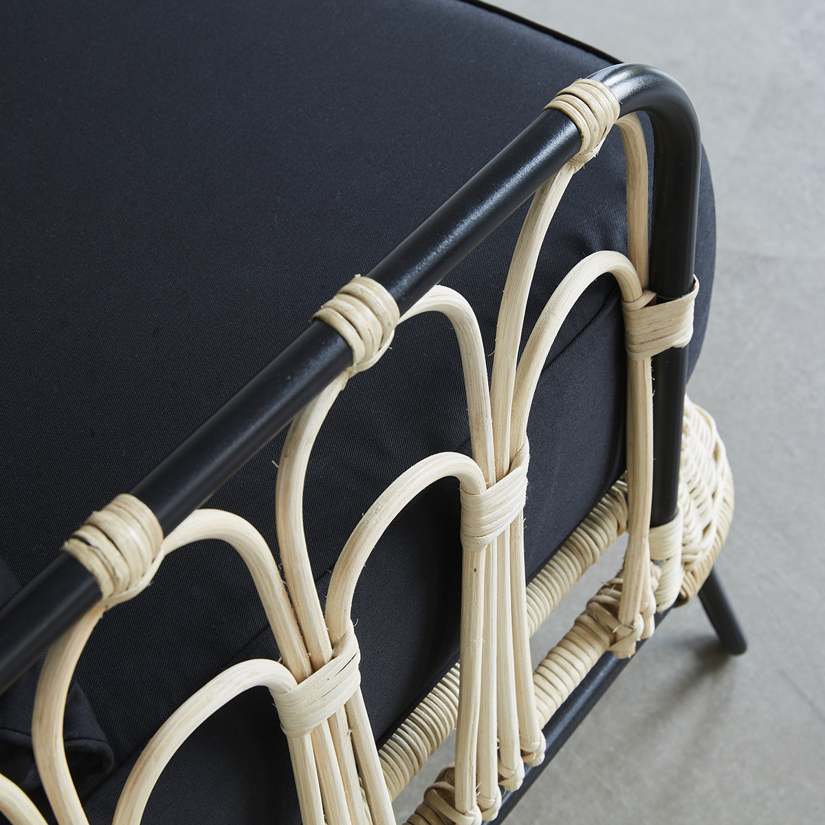 ALBANE - Sillón de ratán y metal