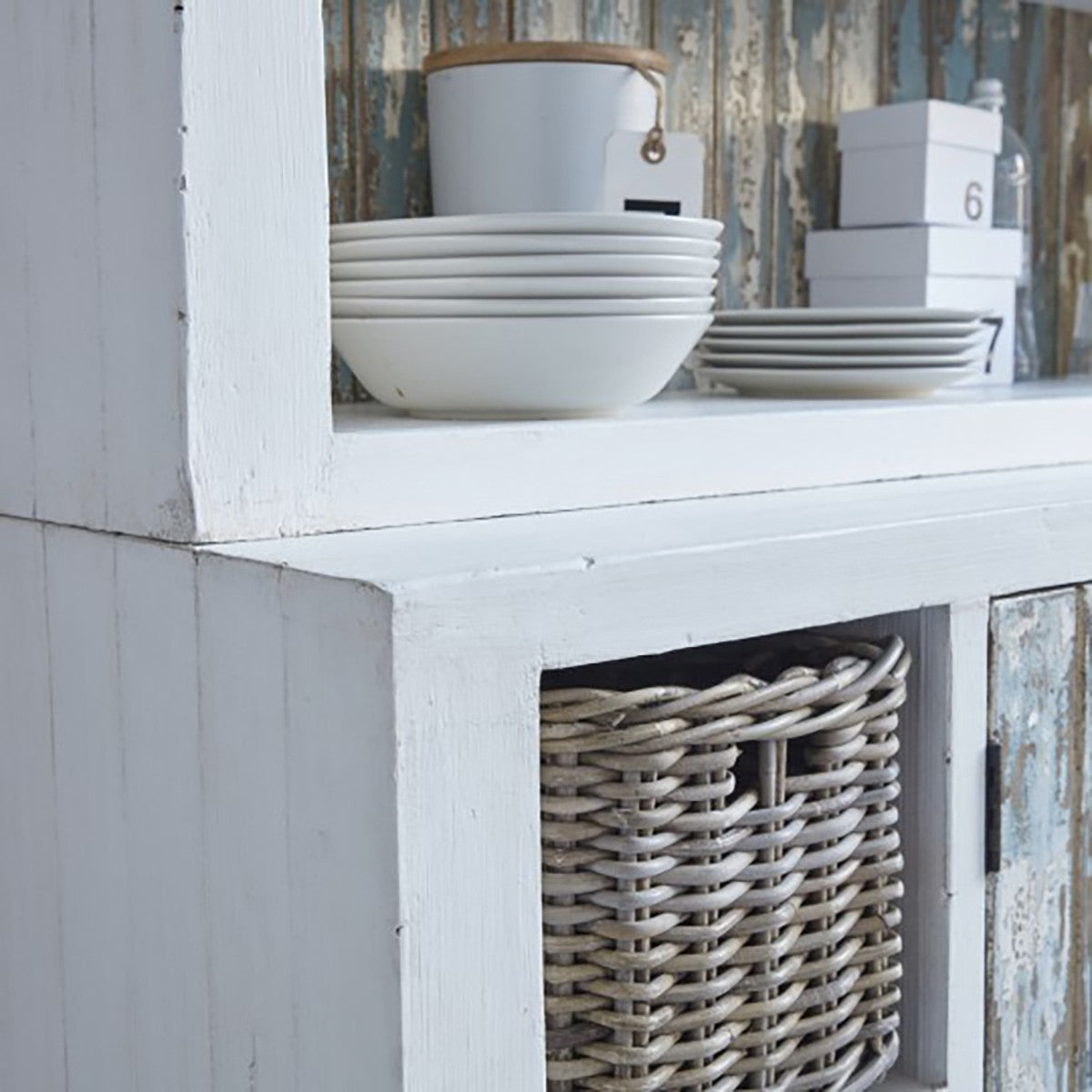 ATLANTIC - Librería de madera maciza reciclada 125 cm