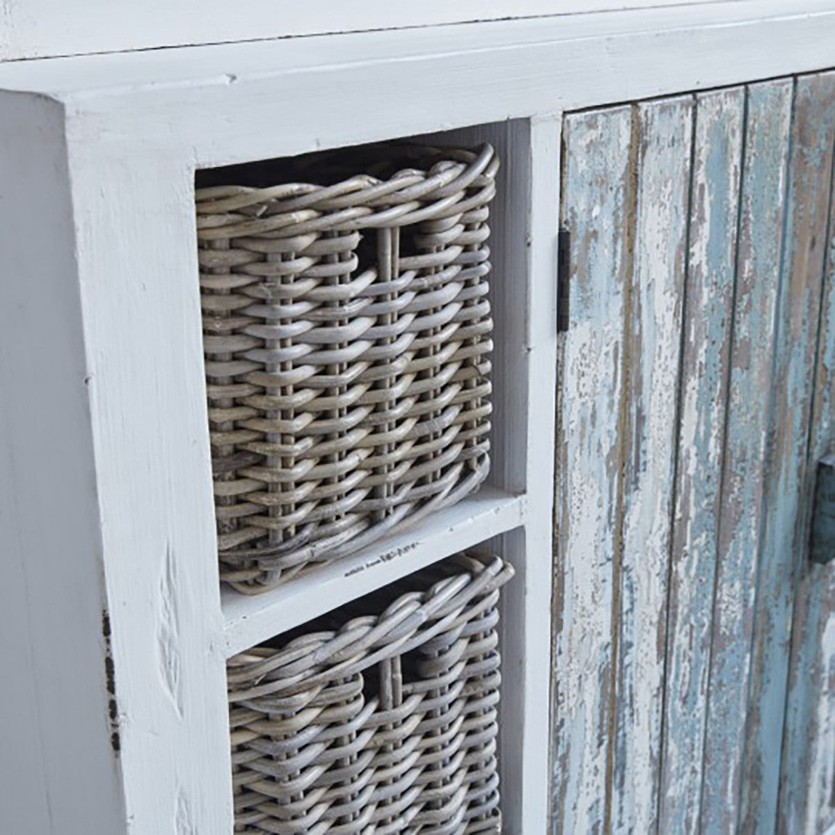 ATLANTIC - Librería de madera maciza reciclada 125 cm