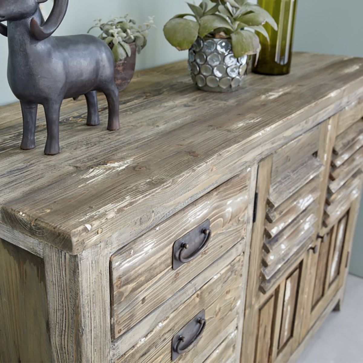 VICTOR - Aparador de madera maciza reciclada 140 cm