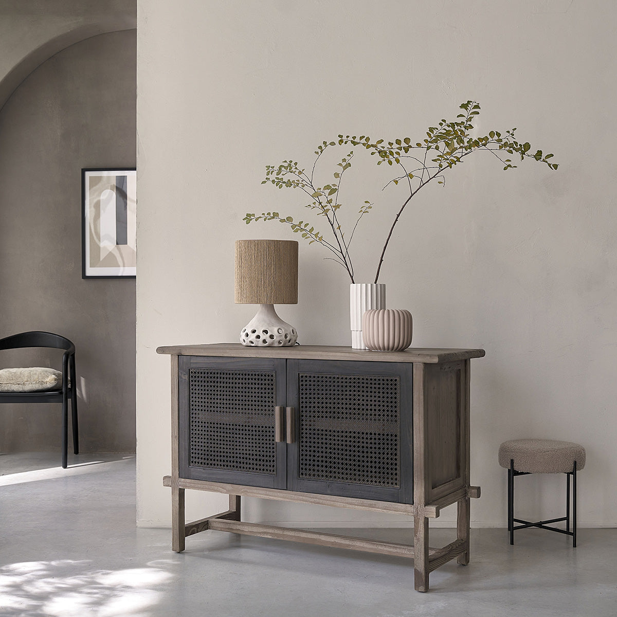 JUNKO - Aparador de madera maciza reciclada 120 cm