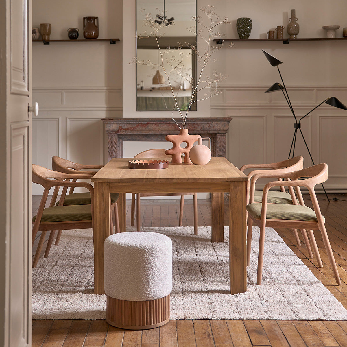 BOSTON - Mesa de teca maciza 8 pers.