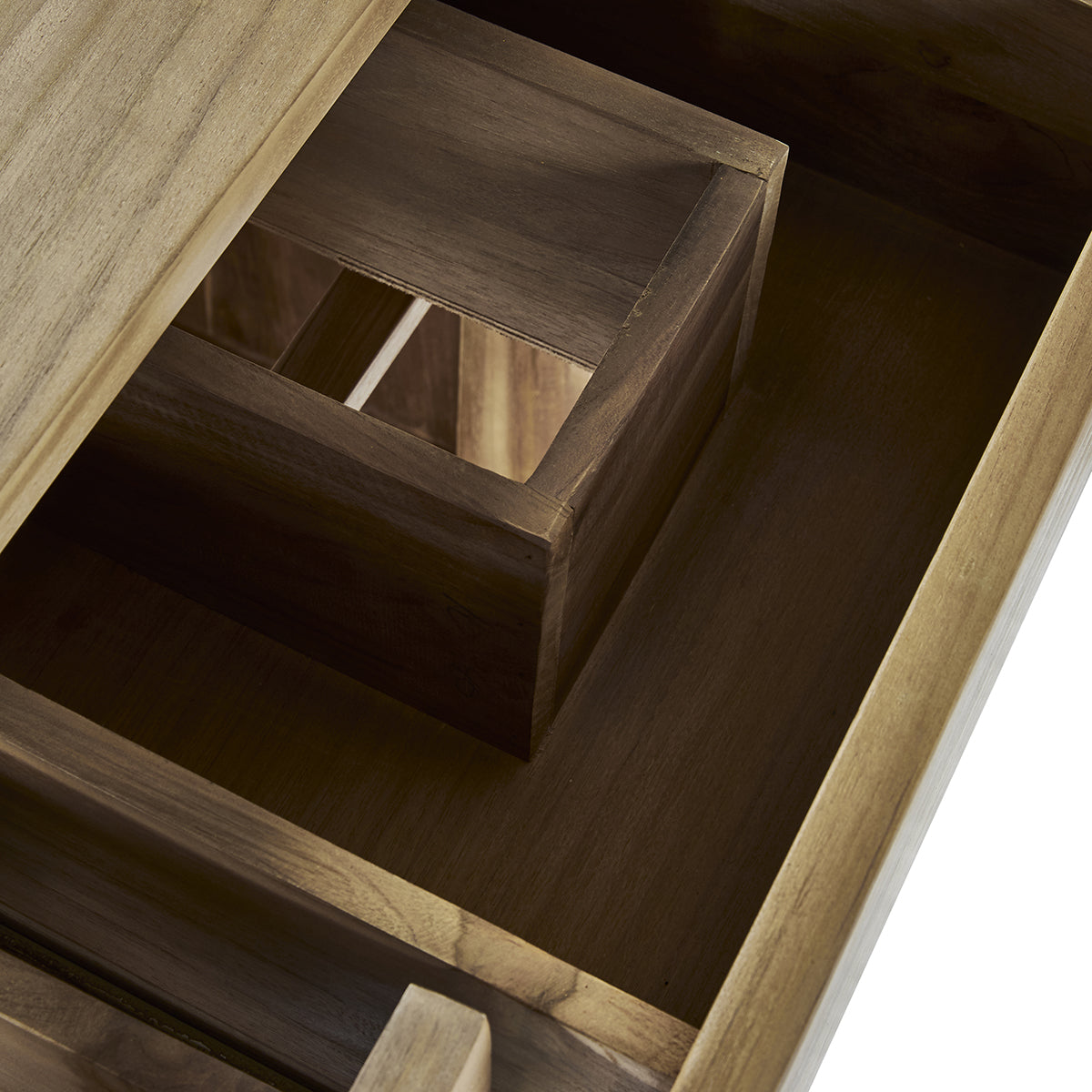 NOA - Mueble de lavabo de teca maciza 145 cm