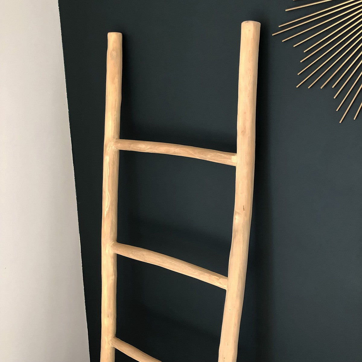 CLARA - Toallero escalera de teca maciza 150 cm