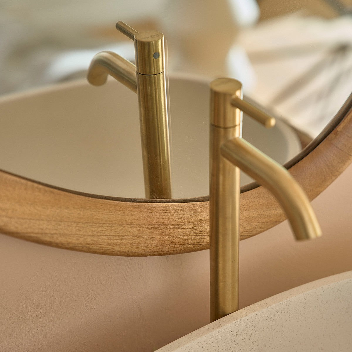 FIFTIES - Espejo de mindi macizo 90x60 cm