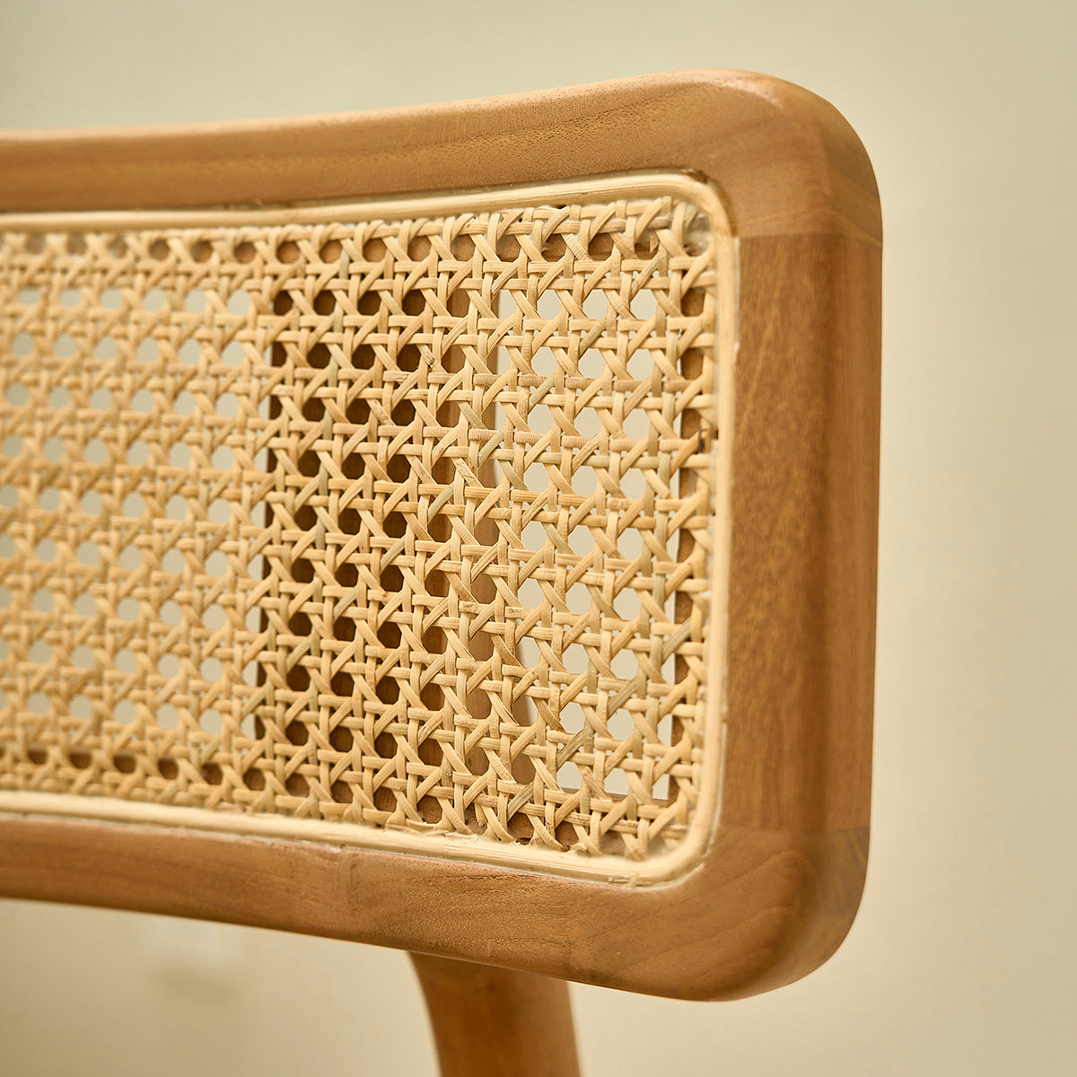 SIXTINE - Juego de 2 sillas de teca maciza y rejilla