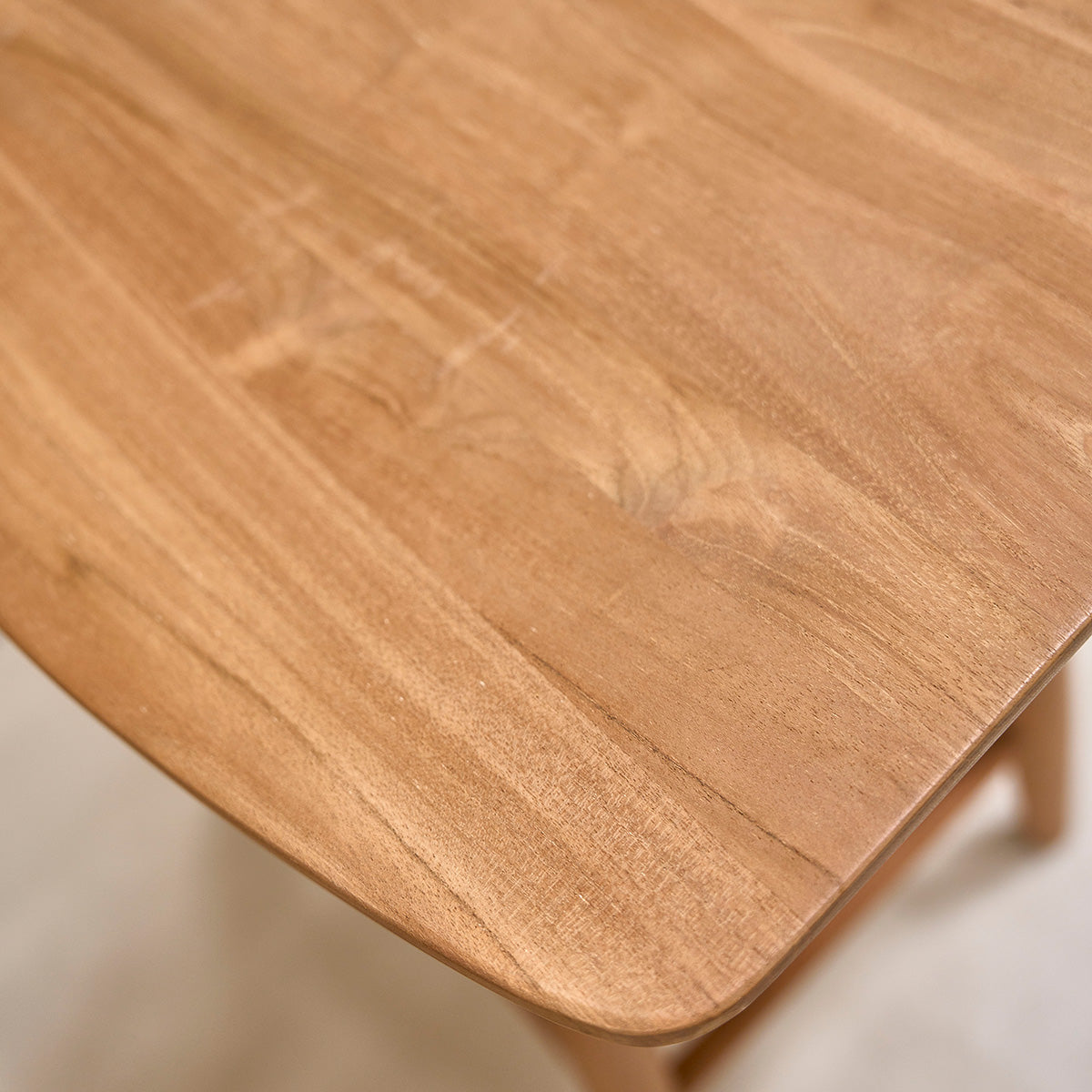 AMBRE - Juego de 2 taburetes de teca maciza de 65 cm