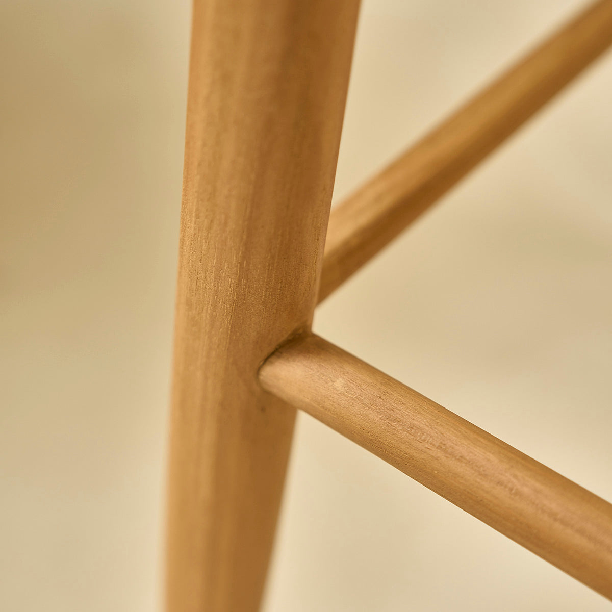 AMBRE - Taburete de teca maciza de 75 cm