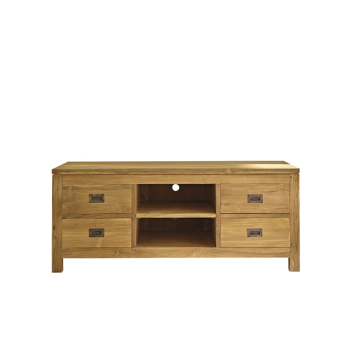 BOSTON - Mueble de TV de teca maciza de 120 cm