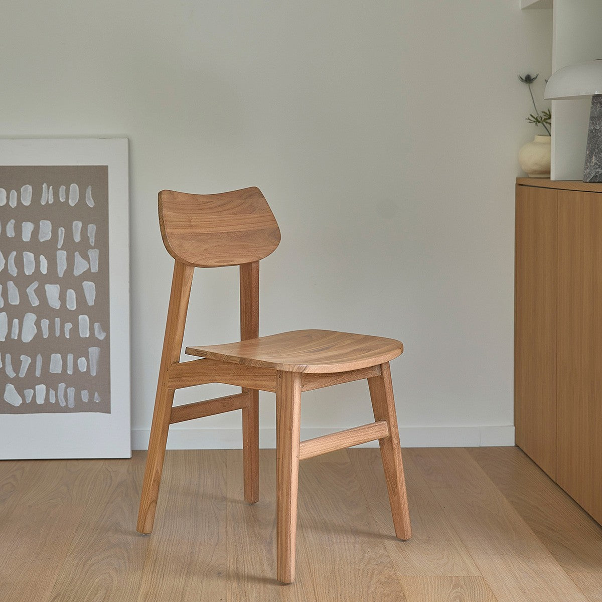 ADELE - Silla de teca maciza