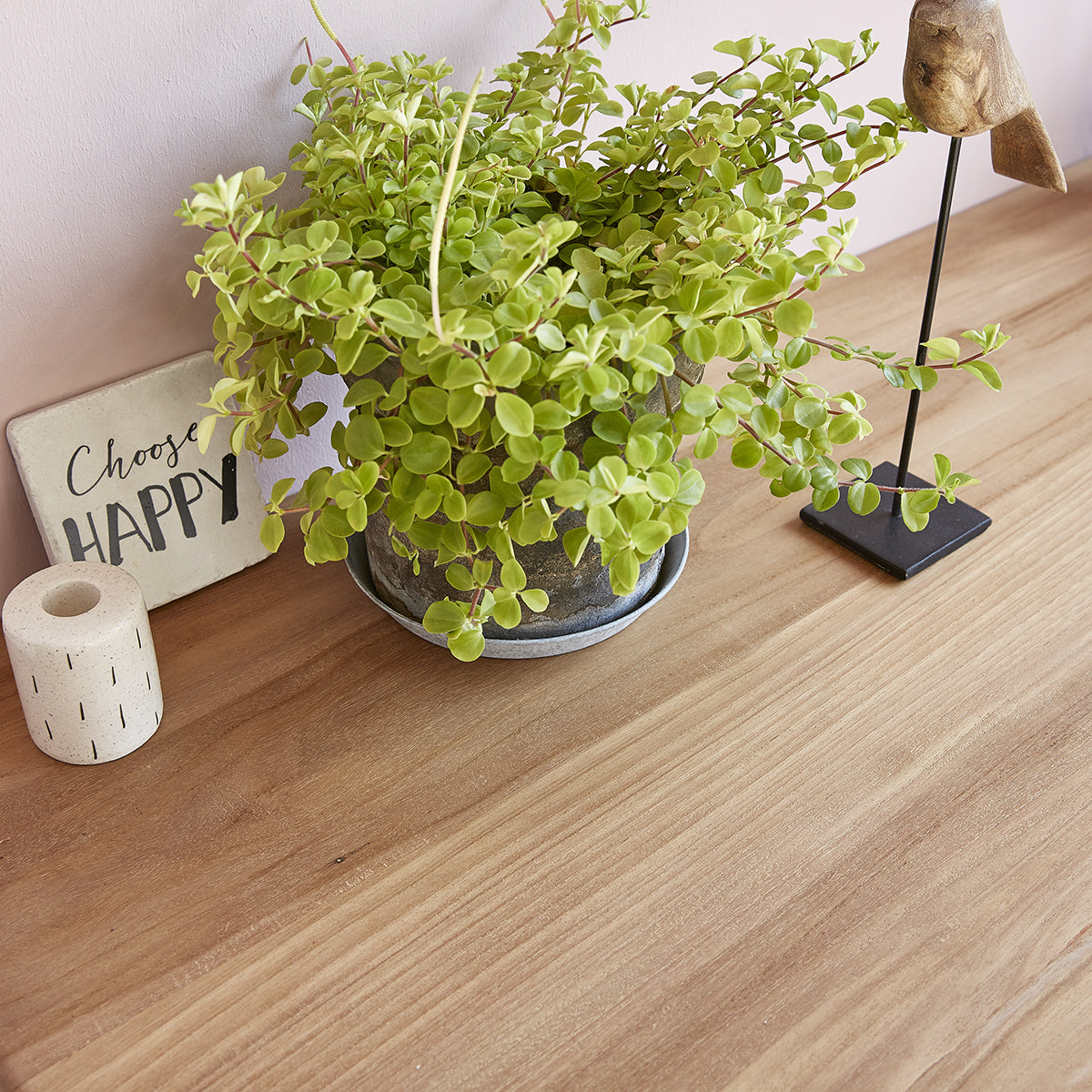 ISAURE - Escritorio de teca maciza de 120 cm