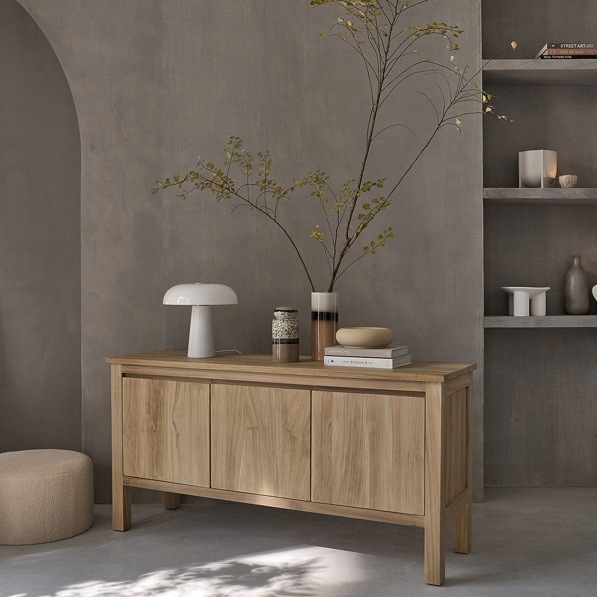 ALDO - Aparador de teca maciza de 150 cm