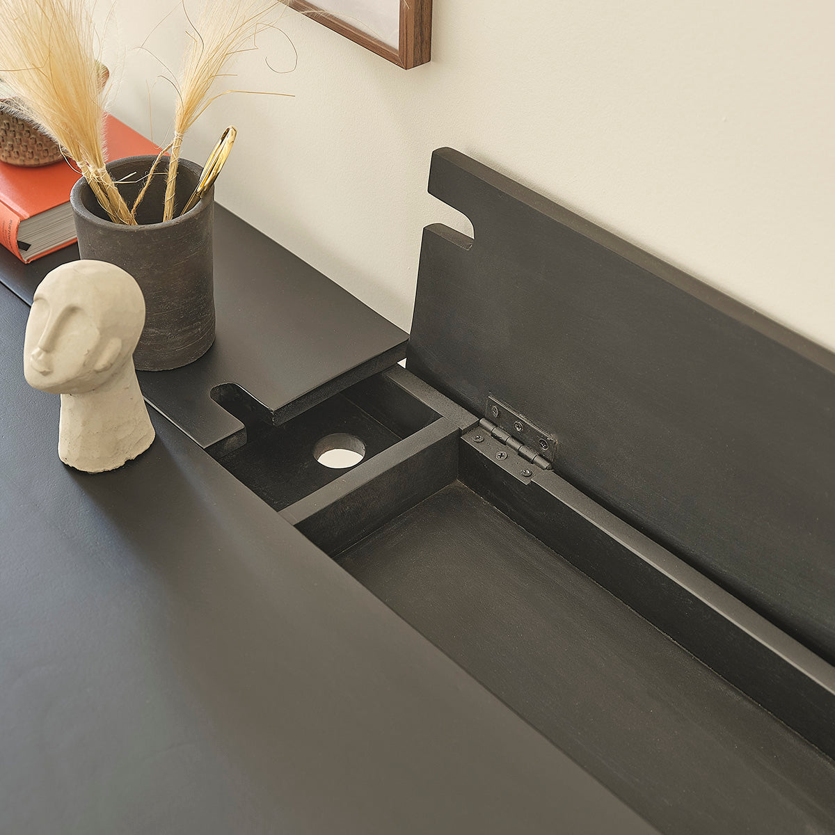 GLASGOW - Escritorio de mango macizo de 130 cm