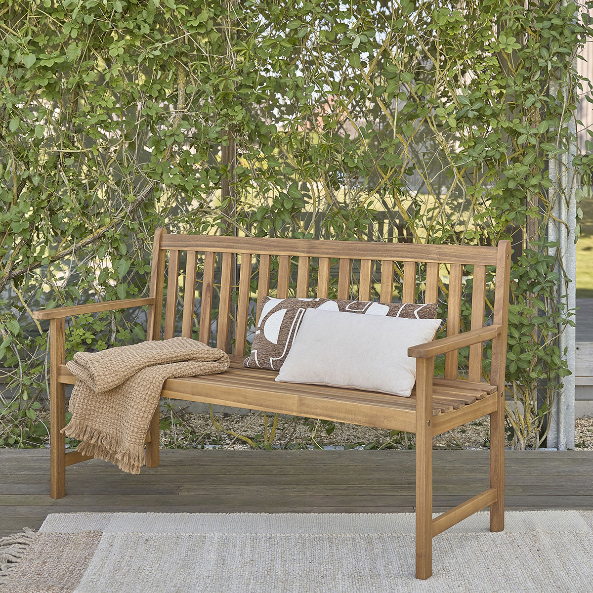 HANOÏ - Banco de jardín de acacia maciza 150 cm