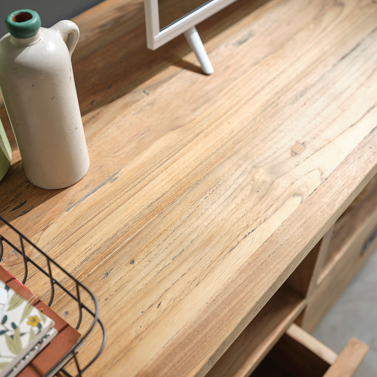 CARGO - Mueble de TV de teca maciza reciclada de 160 cm