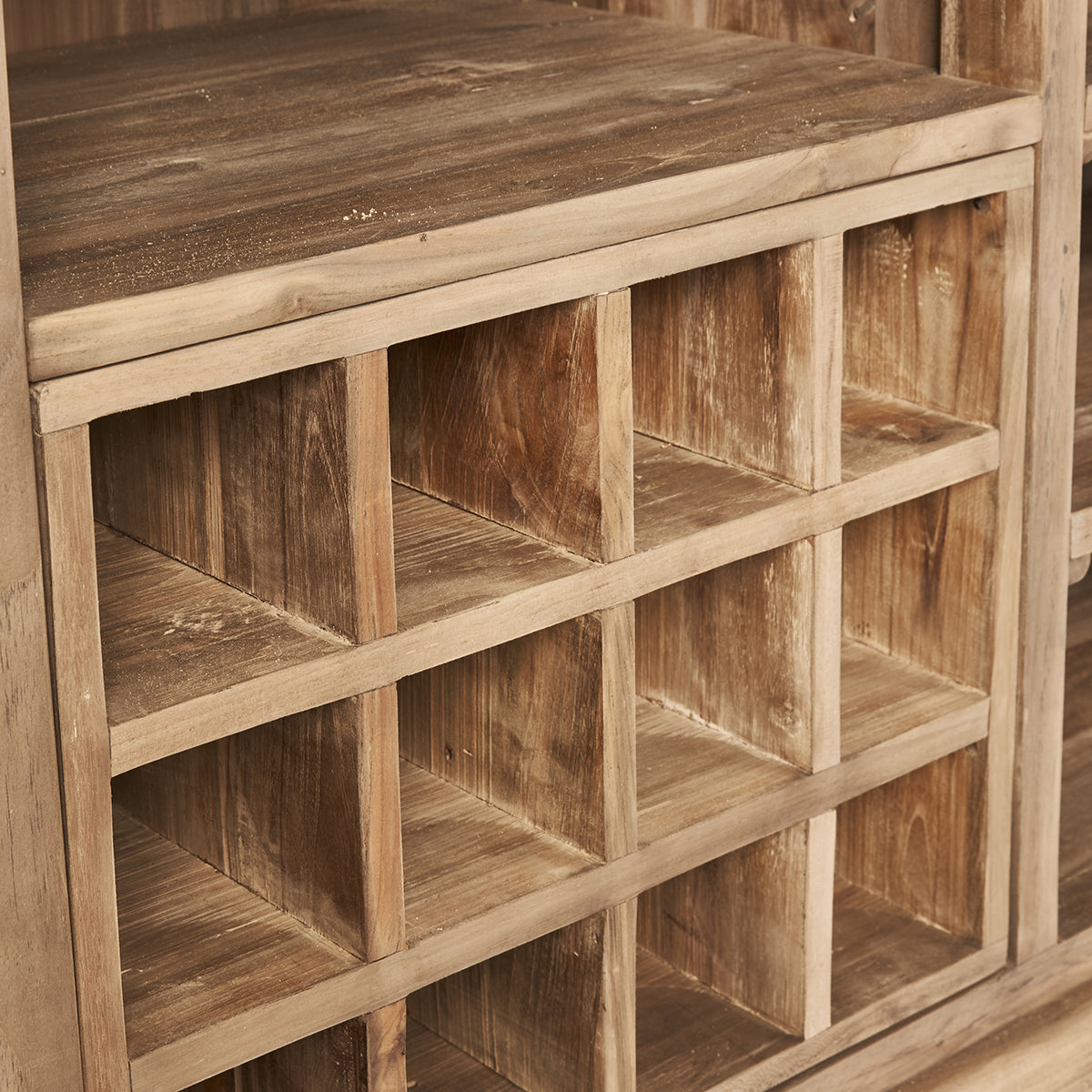 CARGO - Barra de bar de teca maciza reciclada 120