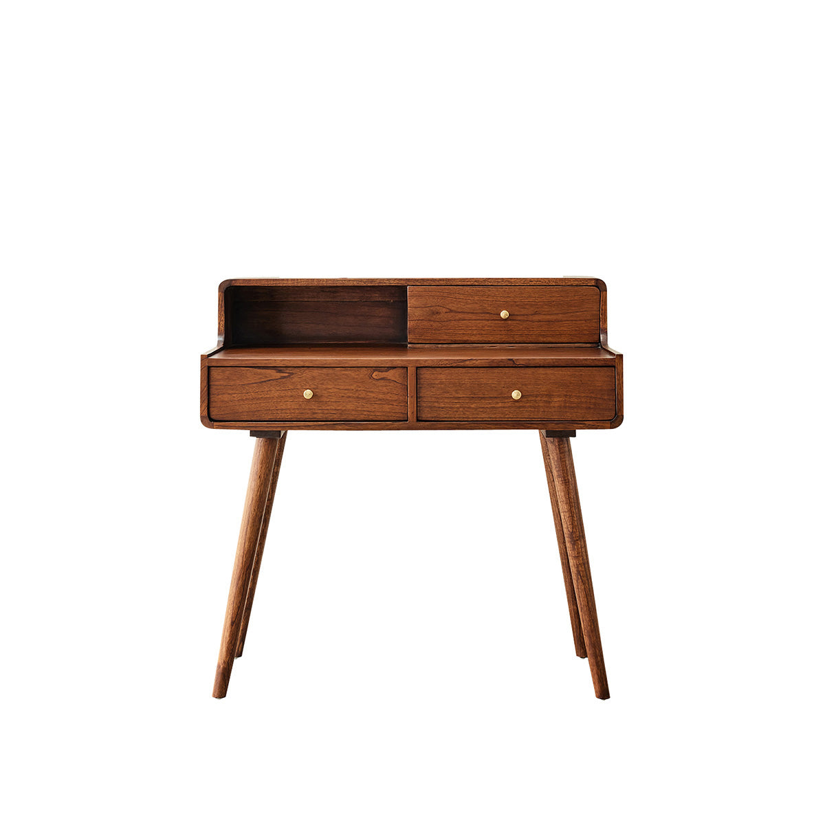 VINTAGE - Escritorio de mindi macizo acabado nogal 90 cm