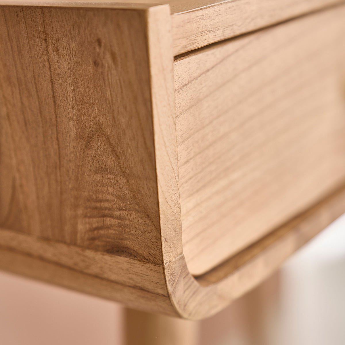 FIFTIES - Escritorio de mindi macizo de 90 cm