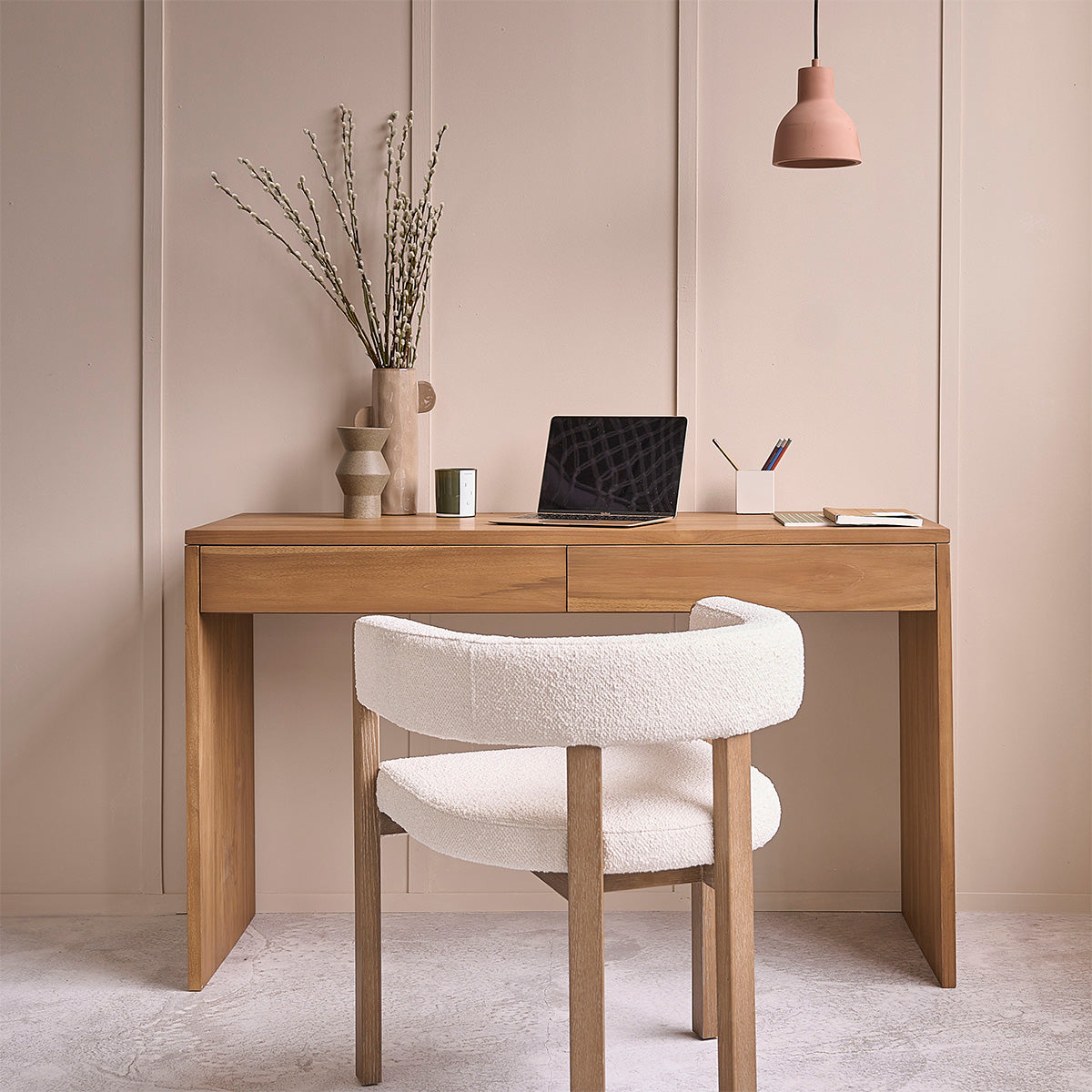 TRISTAN - Escritorio de teca maciza 130 cm