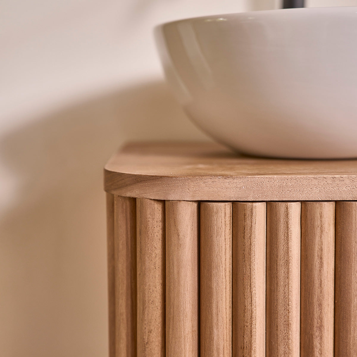 COLINE - Mueble de lavabo de teca maciza de 40 cm