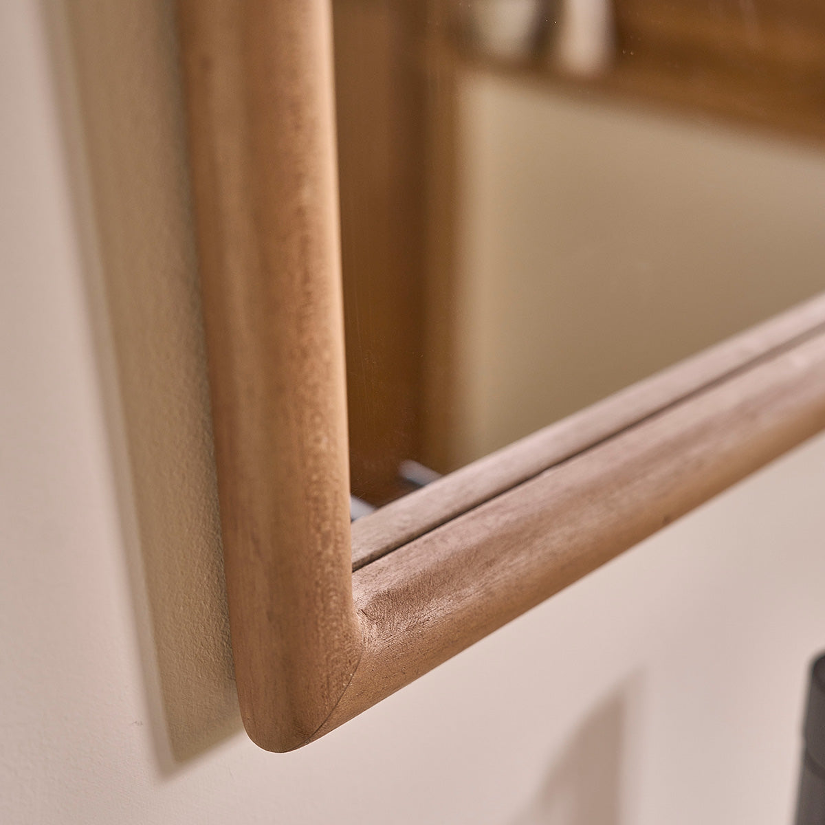 COLINE - Espejo de teca maciza 80x50 cm