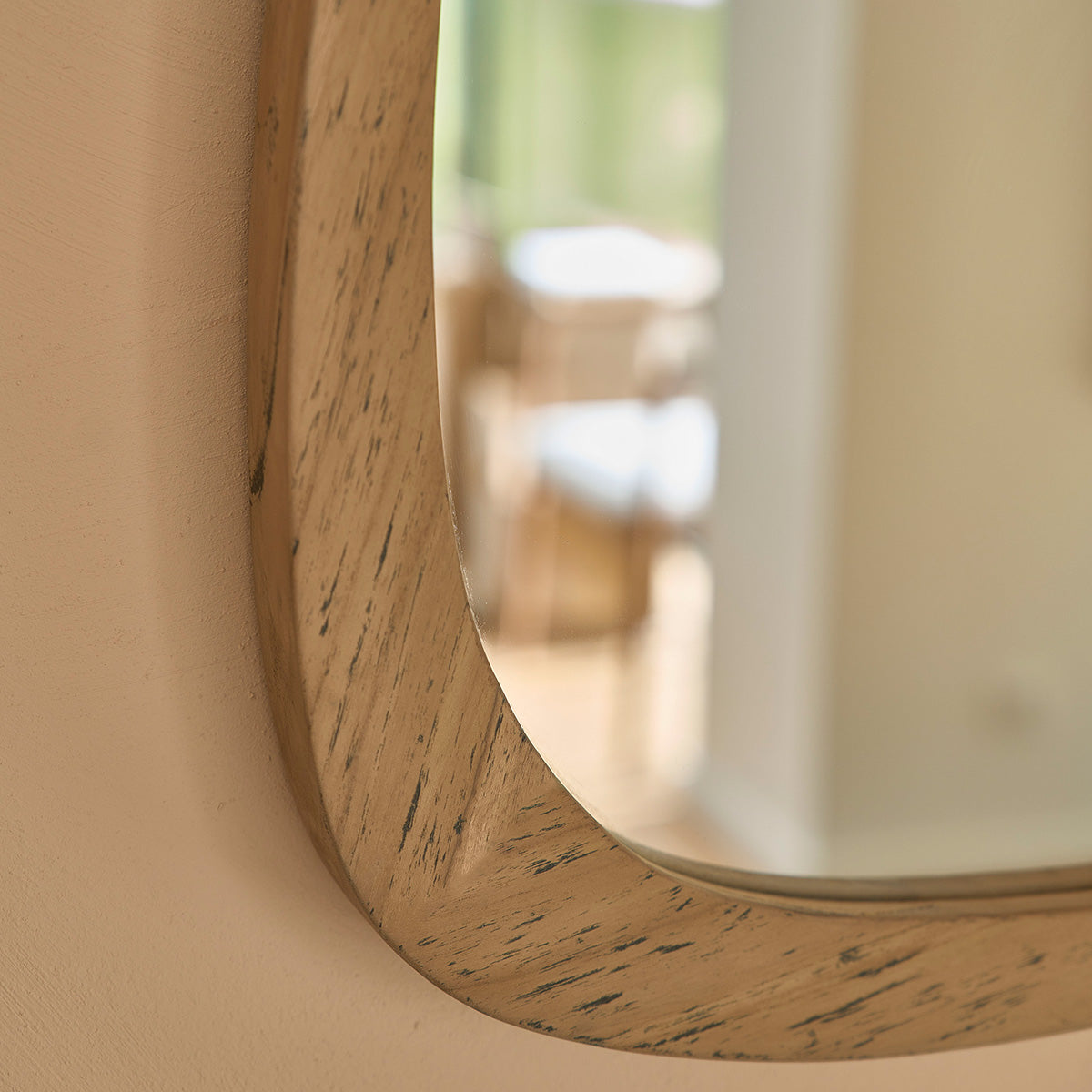 AUSTIN - Espejo de teca maciza reciclada de 70 cm