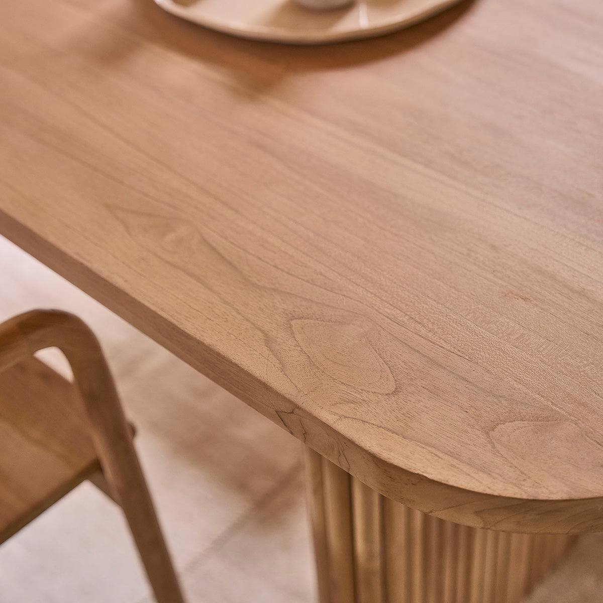 COLINE - Mesa de teca maciza para 6 pers.