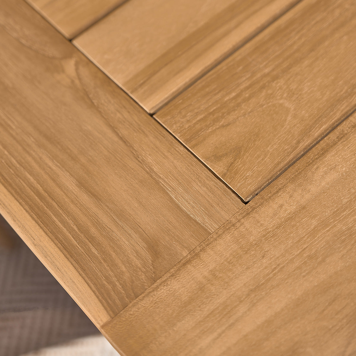 AUBE - Mesa de jardín extensible de teca maciza para 6/8 personas.