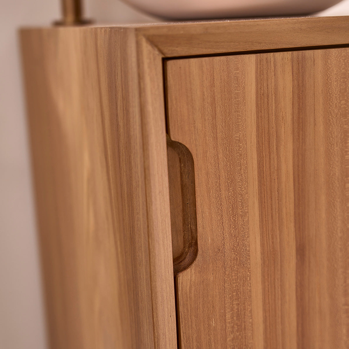 GUSTAVE - Lavabo suspendido de teca maciza 35 cm