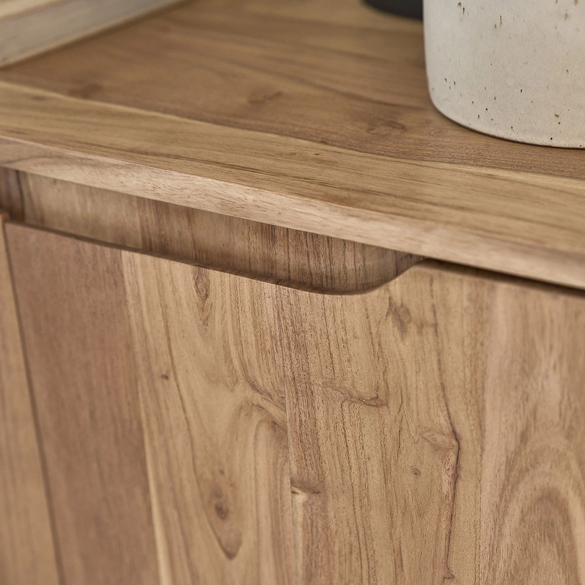 SAMSO - Aparador de acacia maciza de 100 cm