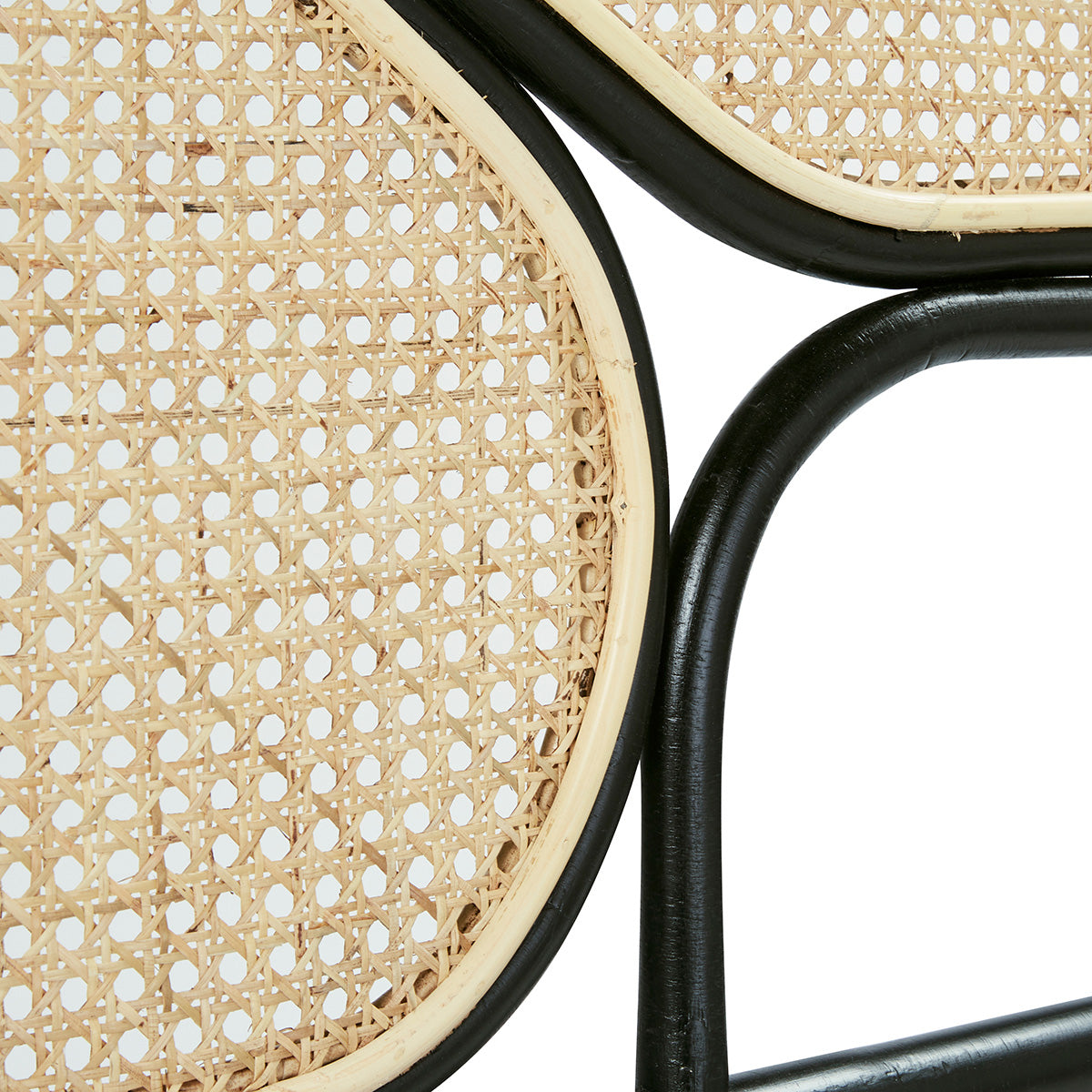 AVA - Cabecero de rejilla y ratán negro 160 cm