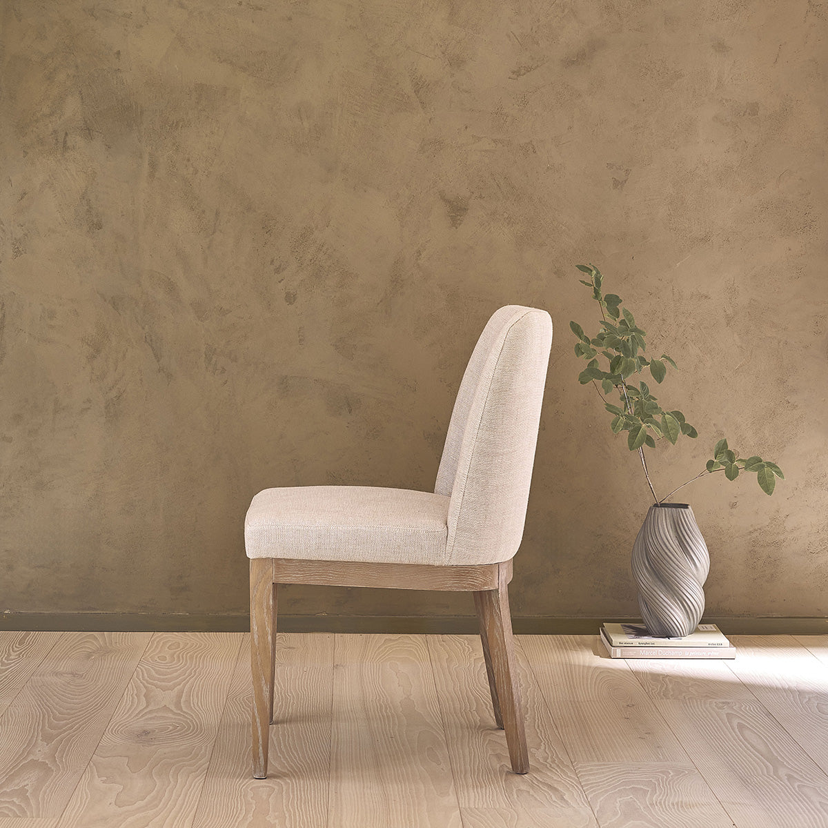 MARGOT - Silla de roble macizo y lino