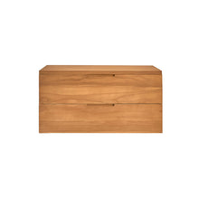 Mueble bajo lavabo suspendido de teca maciza de 80 cm