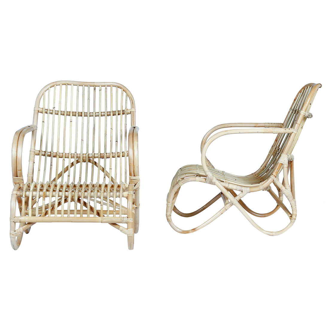 BOHO - Lote de 2 sillones de ratán
