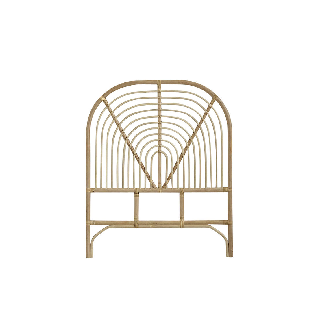 BOHO - Cabecero infantil redondo de ratán 90 cm