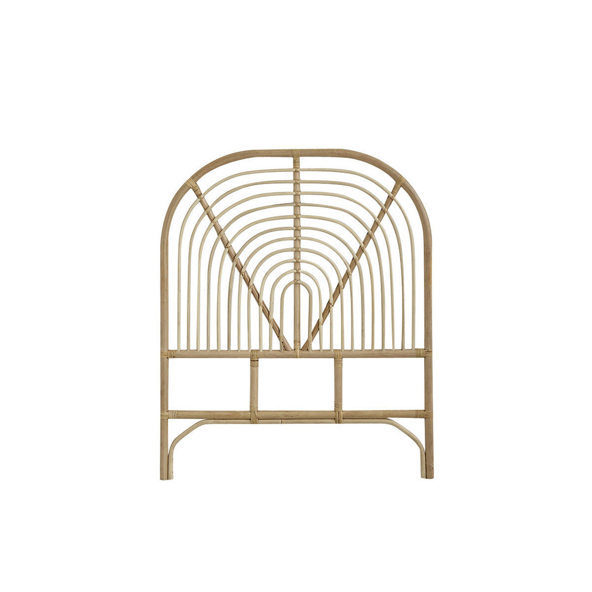 BOHO - Cabecero infantil redondo de ratán 90 cm