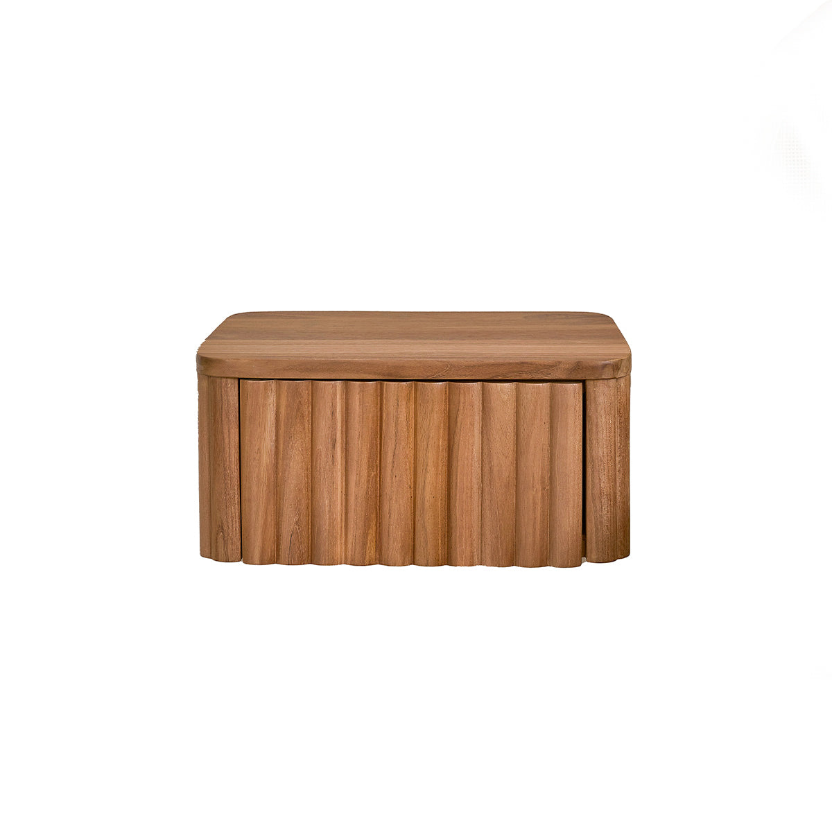 BELIZE - Mesita de noche suspendida de madera de teca 45 cm