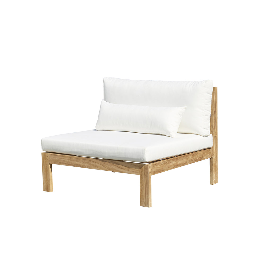 PALMA - Sillón de exterior blanco de teca maciza P