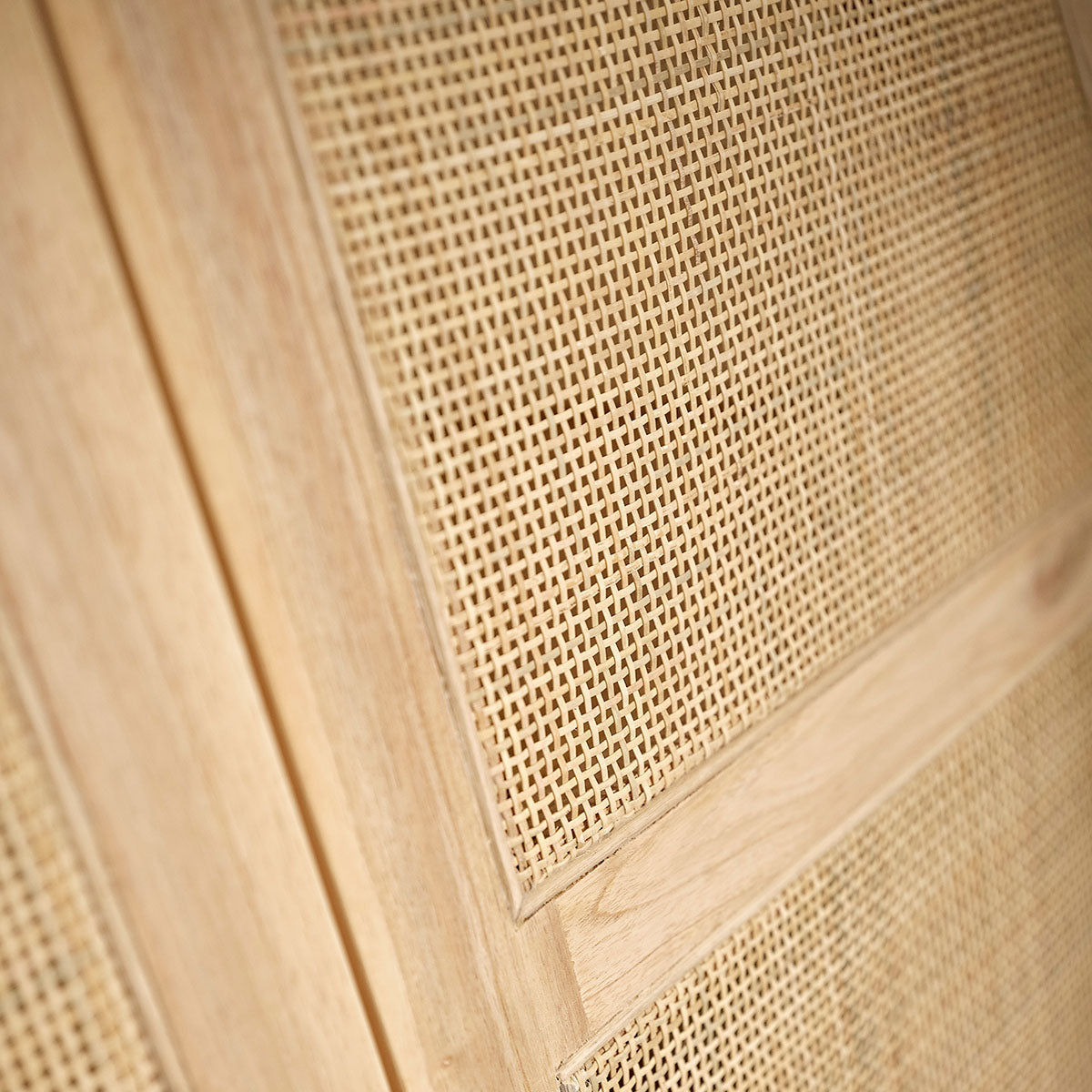 MAËL - Armario de mindi macizo y rejilla 90 cm