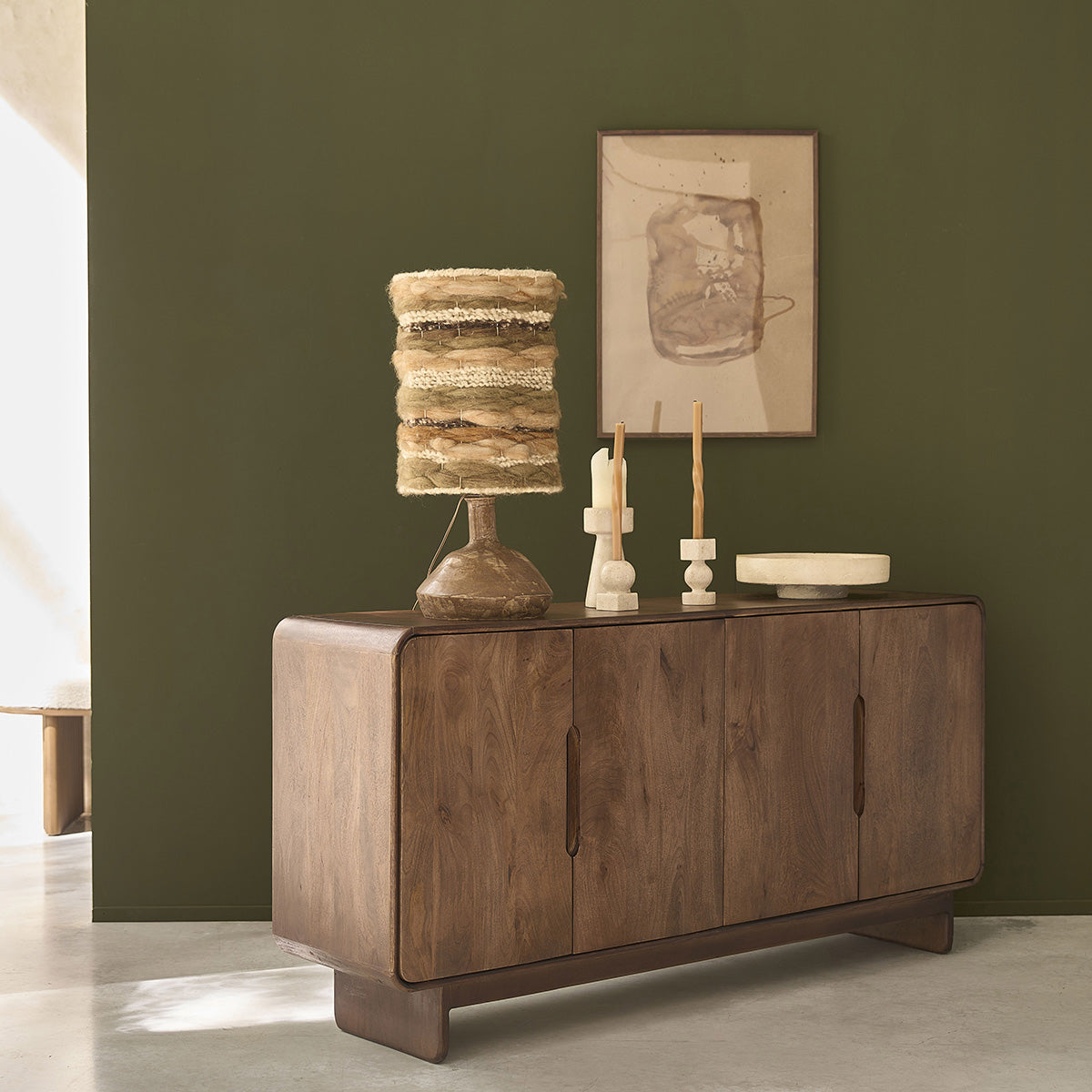 SOFIA - Aparador de madera maciza de mango de 160 cm