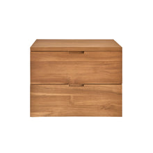 Mueble bajo lavabo suspendido de teca maciza de 60 cm