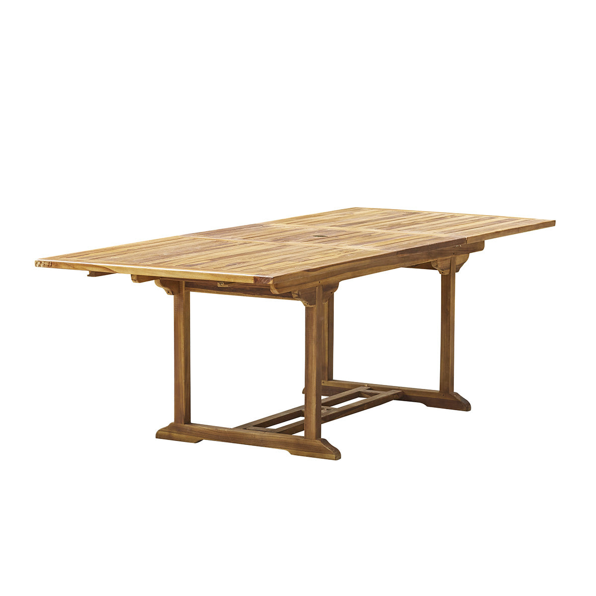 BALI - Mesa de exterior extensible de teca maciza aceitada para 8/10 pers.