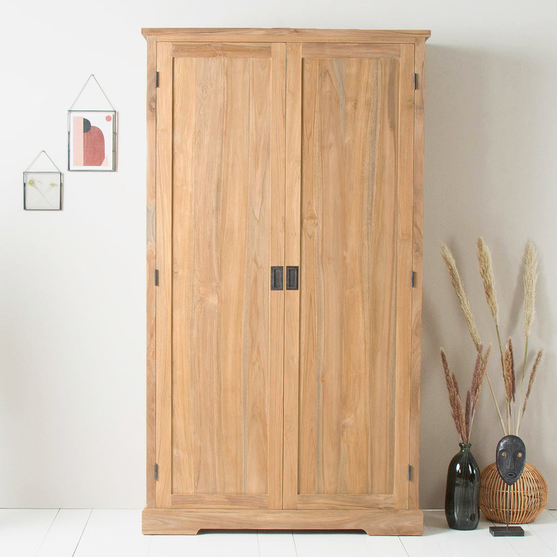 ALDO - Armario de teca maciza de 115 cm