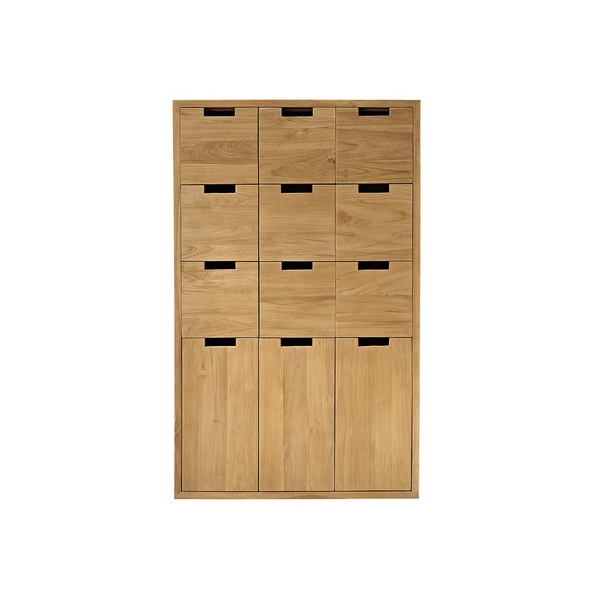ALDO - Armario de recibidor de teca maciza de 80 cm