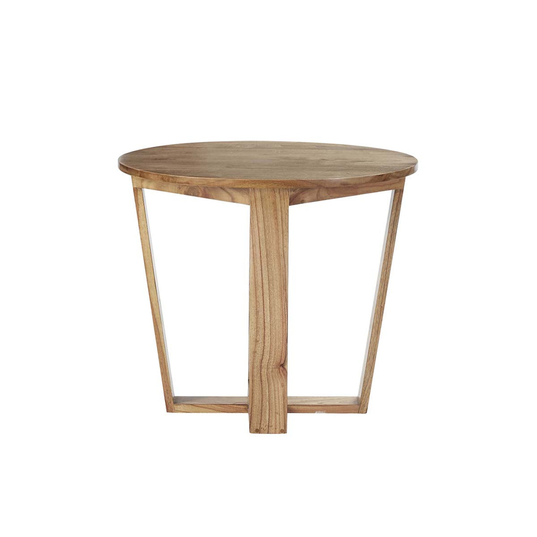 BASILE - Mesa auxilr de mindi macizo Ø 65 cm