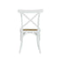 Silla bistró de caoba maciza y ratán blanco