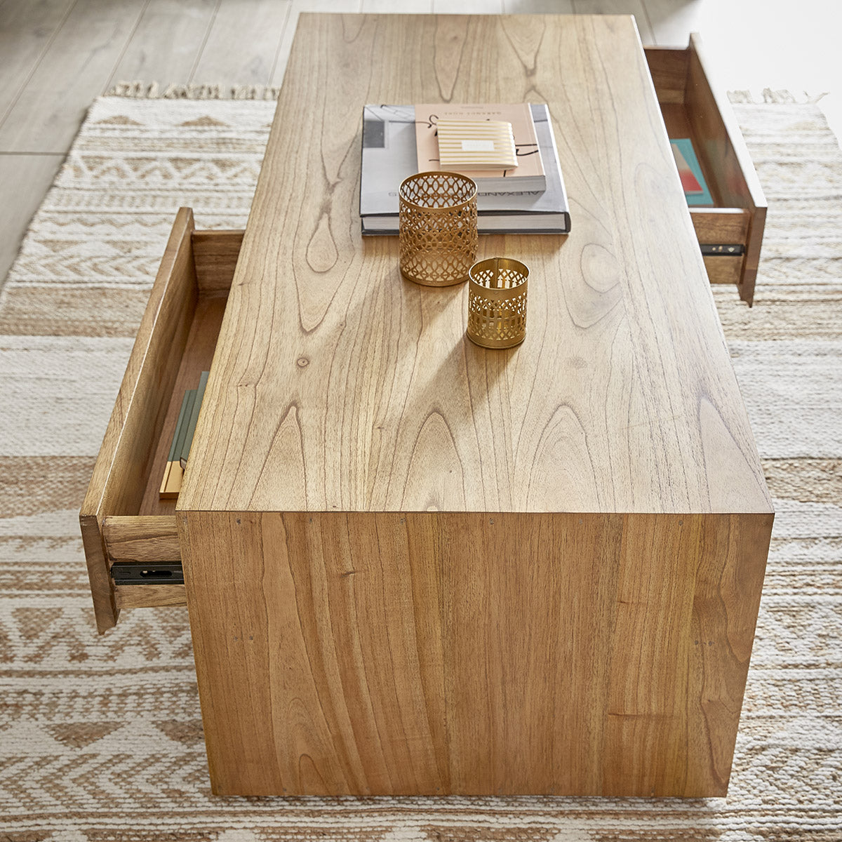 TILO - Mesa de centro de mindi macizo 140 cm
