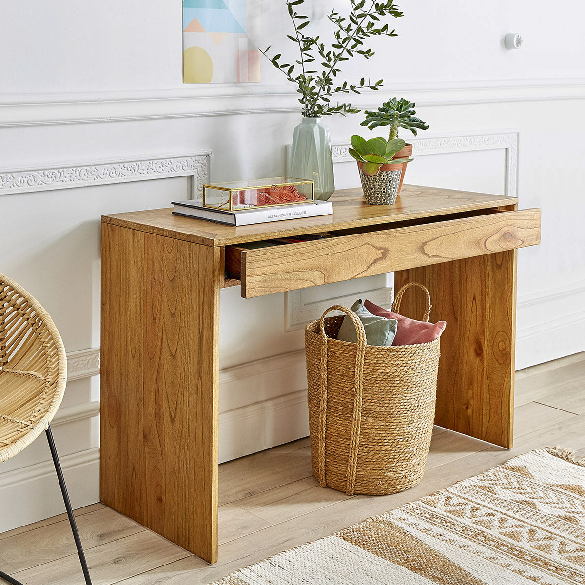 TILO - Consola de mindi macizo 120 cm