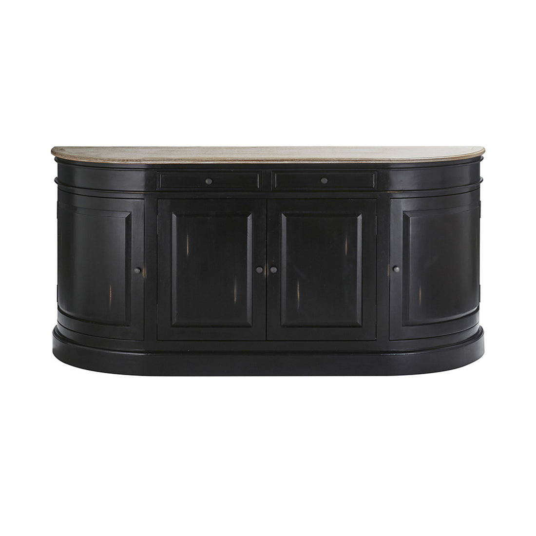 LONDRES - Aparador de caoba y teca maciza 180 cm negro